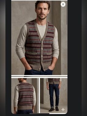Vintage Gant Rugger 100% Shetland Wool Sweater Vest Unisex Size L